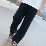 Straight Leg Pants Thin Breathable Trousers - WOMONA.COM