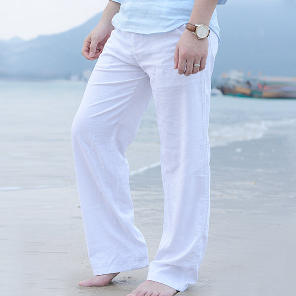 Straight Leg Pants Thin Breathable Trousers - WOMONA.COM