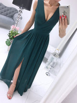 Color Sleeveless Dress - WOMONA.COM