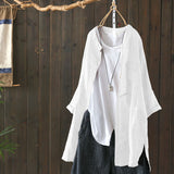 New Style Cotton And Linen Tops - WOMONA.COM