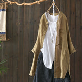 New Style Cotton And Linen Tops - WOMONA.COM