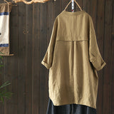 New Style Cotton And Linen Tops - WOMONA.COM