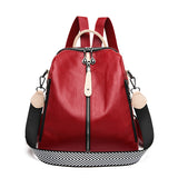 Soft Leather Backpack Fashion - WOMONA.COM