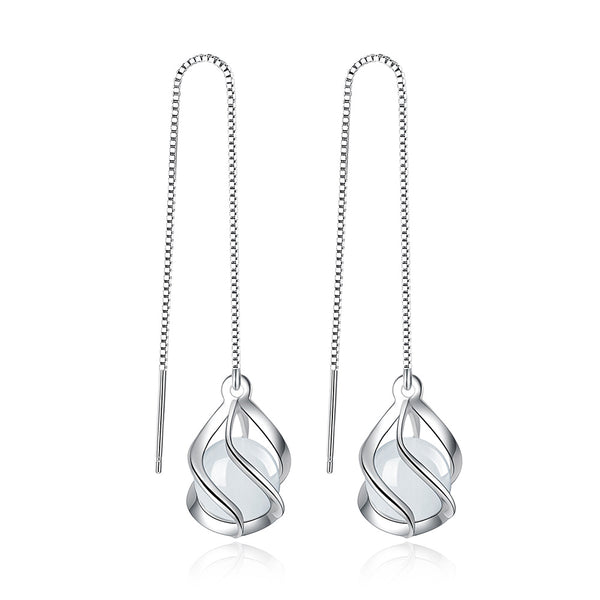 Opal Earrings Tassel Earrings - WOMONA.COM