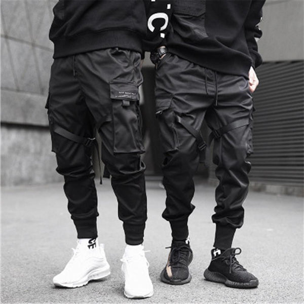Trousers Black Sports Pants - WOMONA.COM
