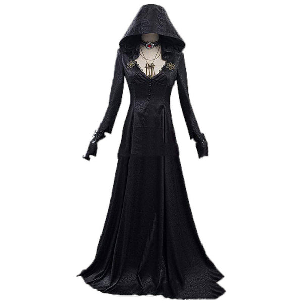 Evil Village Cosplay Costume Vampire Lady Dress Outfits Halloween Carnival Suit - WOMONA.COM