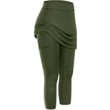 Elastic Sports Yoga Capris Skirts Legging - WOMONA.COM