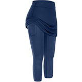 Elastic Sports Yoga Capris Skirts Legging - WOMONA.COM