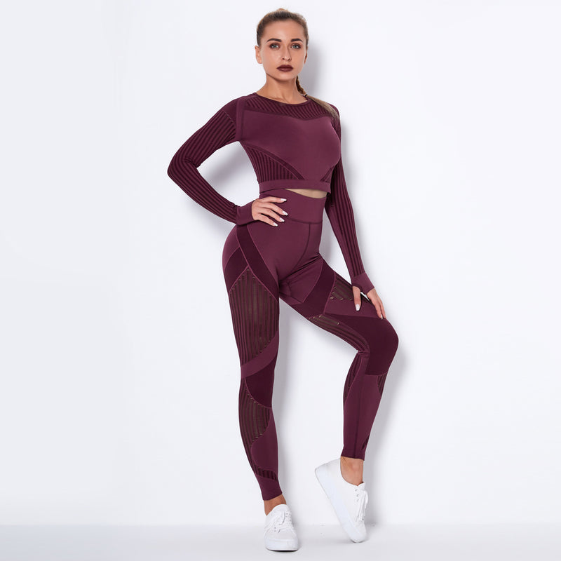Long-Sleeved Yoga Suit women - WOMONA.COM