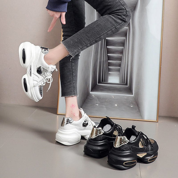 Vulcanized Sneakers Women  Thick Bottom - WOMONA.COM