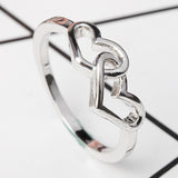 Fashionable Love Heart Ring, - WOMONA.COM