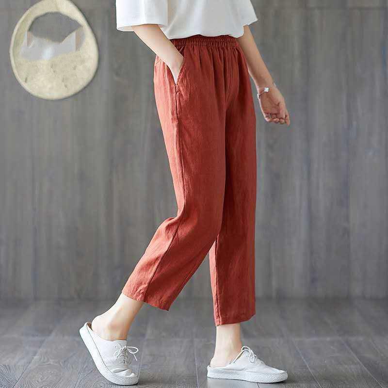 Loose And Thin Waist Pants - WOMONA.COM