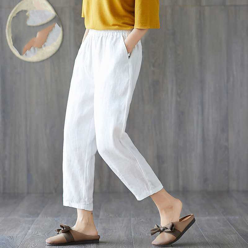 Loose And Thin Waist Pants - WOMONA.COM