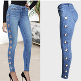 Fashion Tight Hoop Jeans For Women - WOMONA.COM