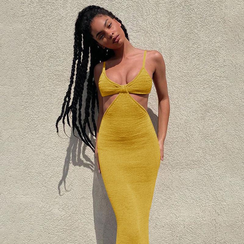 Elegant Hollow Out Sundress - WOMONA.COM