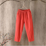 Loose And Thin Waist Pants - WOMONA.COM