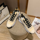 Luxury Brand Wedges Sneakers Leather Chunky - WOMONA.COM