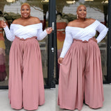 Summer Plus Size Loose Urban Casual Wide-leg Pants - WOMONA.COM