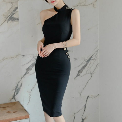 Thin One-step Skirt Dress - WOMONA.COM