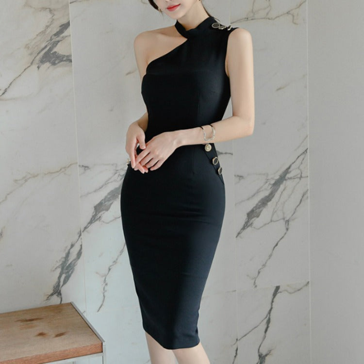 Thin One-step Skirt Dress - WOMONA.COM