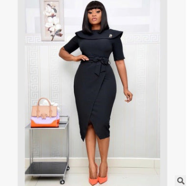 African Plus Size One Shoulder Women Dress - WOMONA.COM