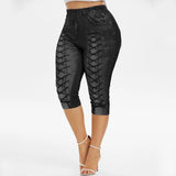 Digital Printing Denim Sports Pocket Leggings - WOMONA.COM