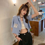 Korean style short shirt - WOMONA.COM