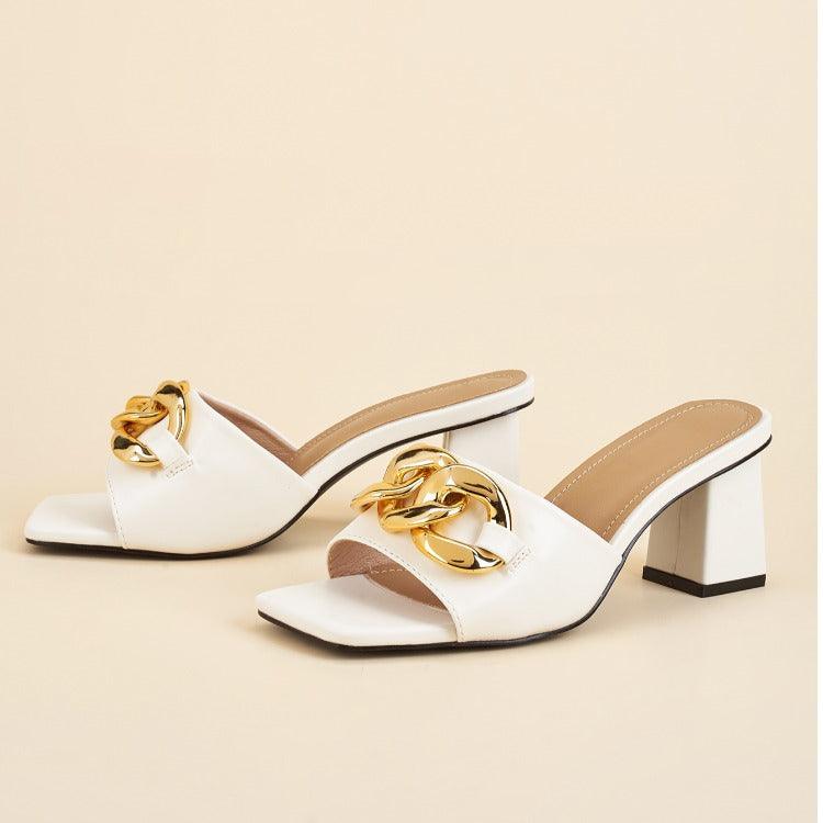 Elegant And Intellectual Female Sandals - WOMONA.COM