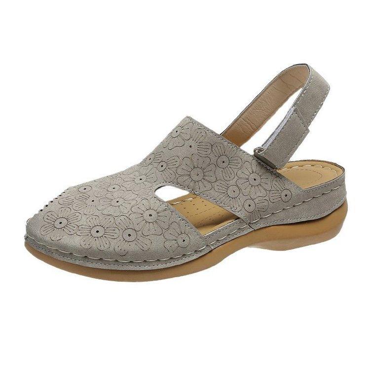 Flower Fish Mouth Sandals - WOMONA.COM