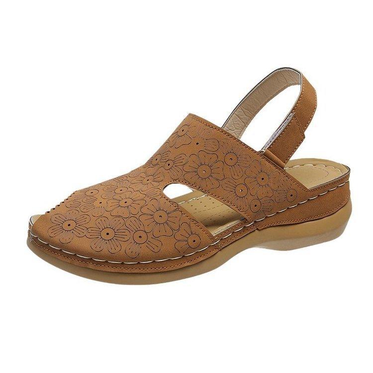 Flower Fish Mouth Sandals - WOMONA.COM