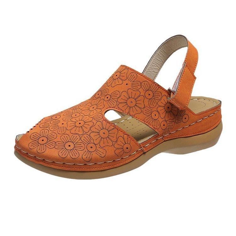 Flower Fish Mouth Sandals - WOMONA.COM