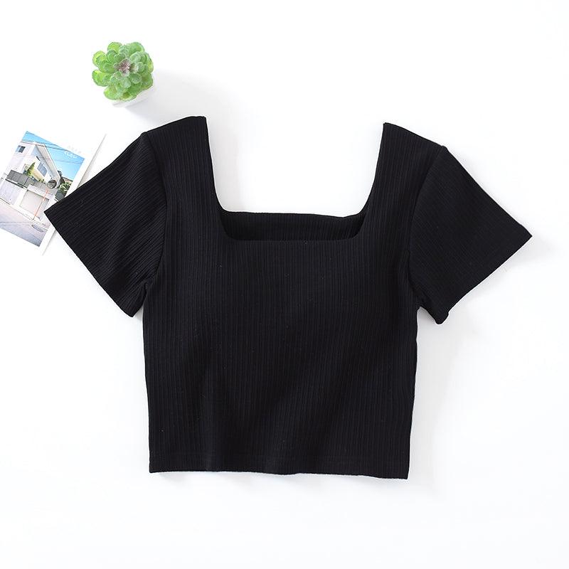 Women's Cropped High-Waist T-Shirt