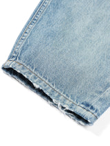 Washed Micro-elastic Frayed Cropped Jeans Men - WOMONA.COM