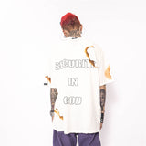 Burning Flame Print Short Sleeve T-shirt Men - WOMONA.COM