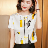 Silk Short-sleeved - WOMONA.COM