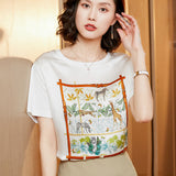 Silk Short-sleeved - WOMONA.COM