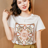 Silk Short-sleeved - WOMONA.COM