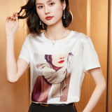 Silk Short-sleeved - WOMONA.COM