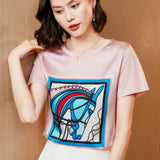 Silk Short-sleeved - WOMONA.COM