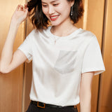 Silk Short-sleeved - WOMONA.COM