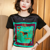 Silk Short-sleeved - WOMONA.COM