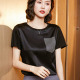 Silk Short-sleeved - WOMONA.COM