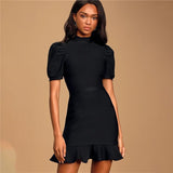 Mid-Sleeve Fishtail Dress - WOMONA.COM