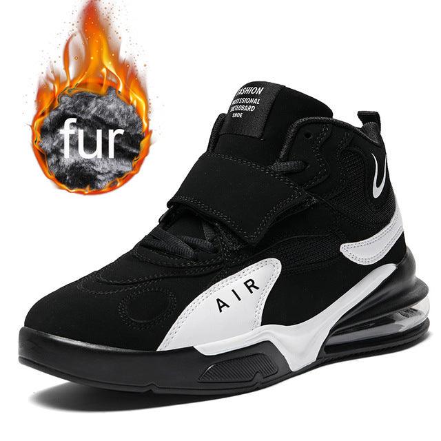 Air-Cushion Leather Sneakers Men's - WOMONA.COM