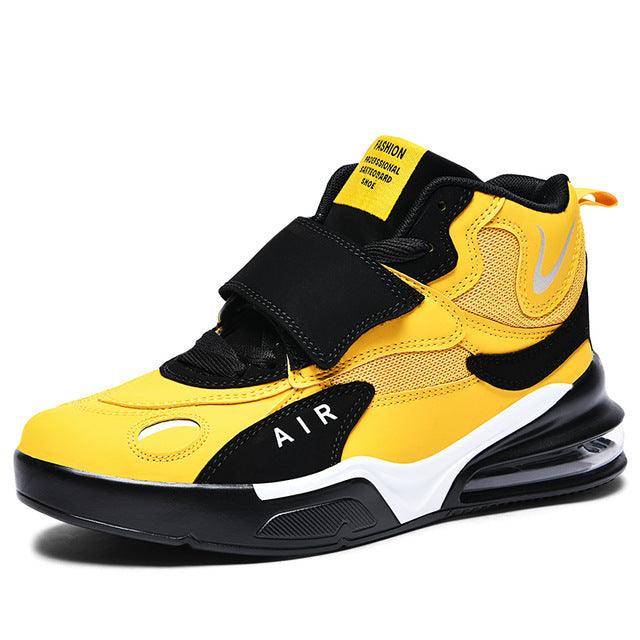 Air-Cushion Leather Sneakers Men's - WOMONA.COM
