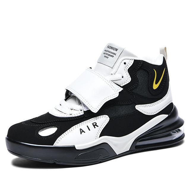 Air-Cushion Leather Sneakers Men's - WOMONA.COM