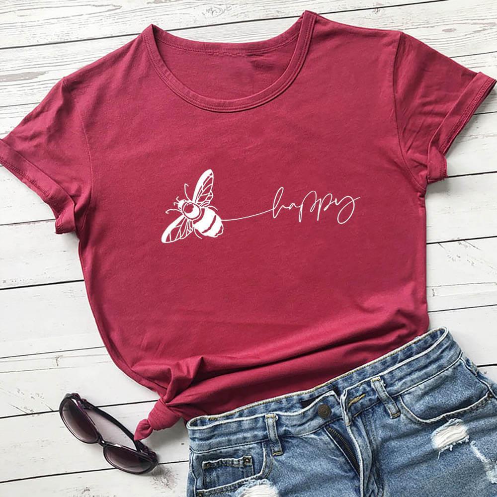 Neck Short-Sleeved T-Shirt - WOMONA.COM