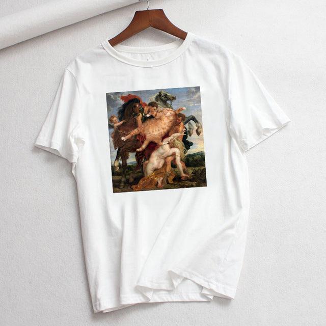 Cartoon Art Short Sleeve - WOMONA.COM