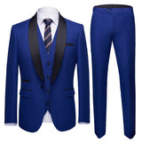 Self-Cultivation Wedding Groom Suit Three-Piece Suit Men - WOMONA.COM