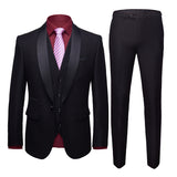 Self-Cultivation Wedding Groom Suit Three-Piece Suit Men - WOMONA.COM